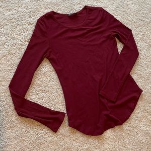 Burgundy Long Sleeve Top
